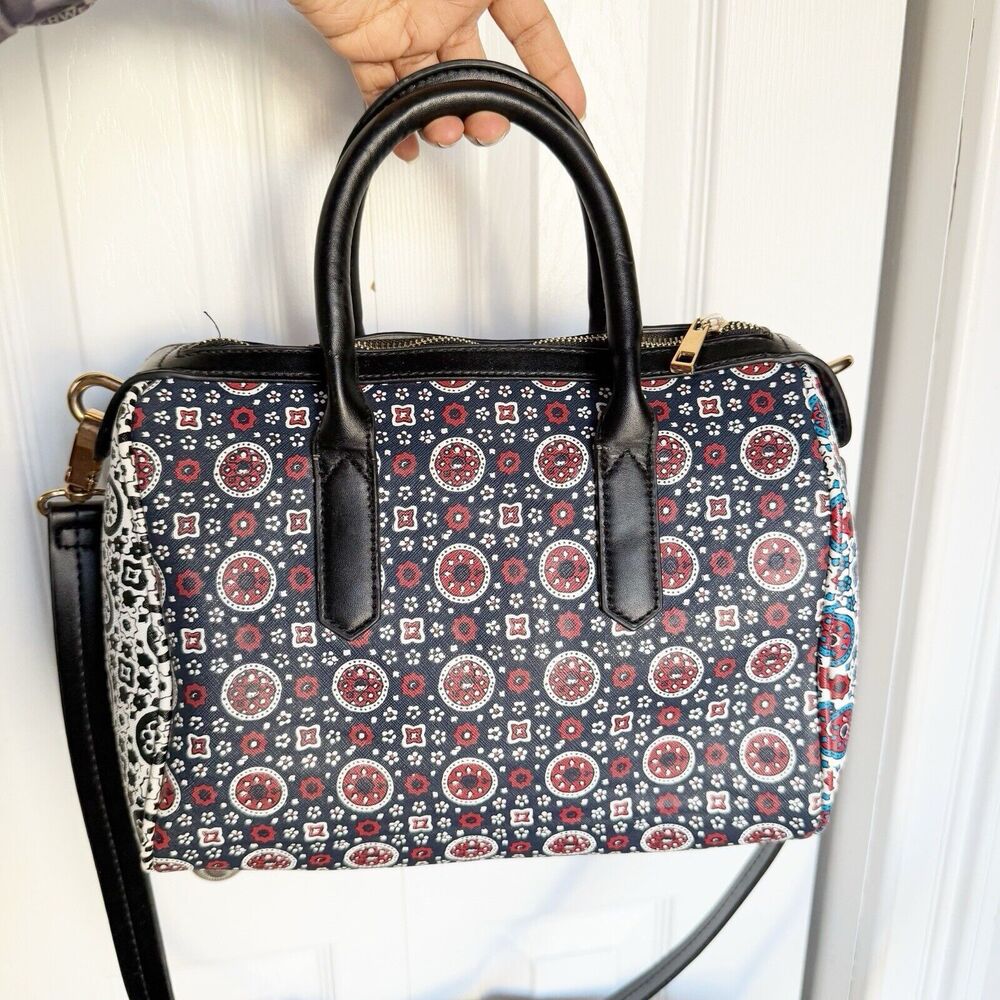 FAUX LEATHER TOPSHOP BOWLING BAG FLORAL - Picture 2 of 16